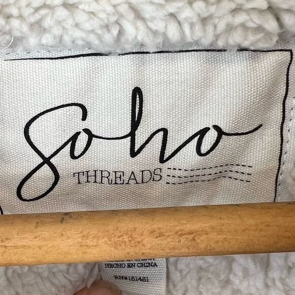 Soho Threads Plush Shirt Jacket Womens Plaid - Picture 8 of 9